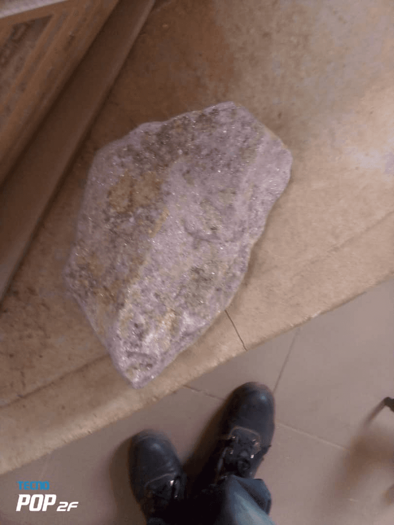 Raw lepidolite mineral ore sample